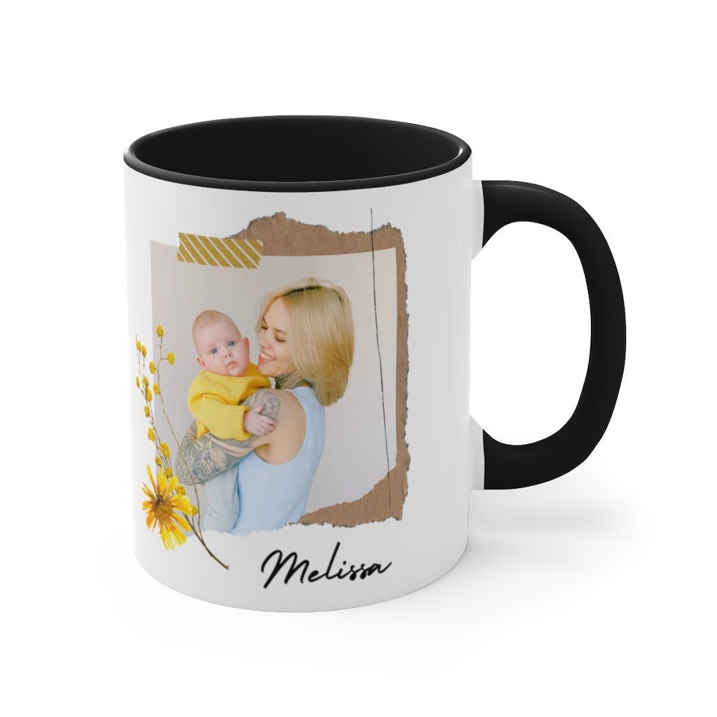 Custom printed mom and baby Accent Coffee Mug, 11oz