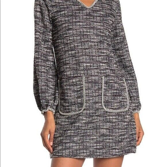 Max Studio Tweed Knit Mini Dress Sz M NWT