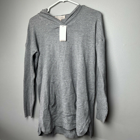 Philosophy Women's S Mist Gray Hoodie Heather Front Pocket Long Sleeve NEW