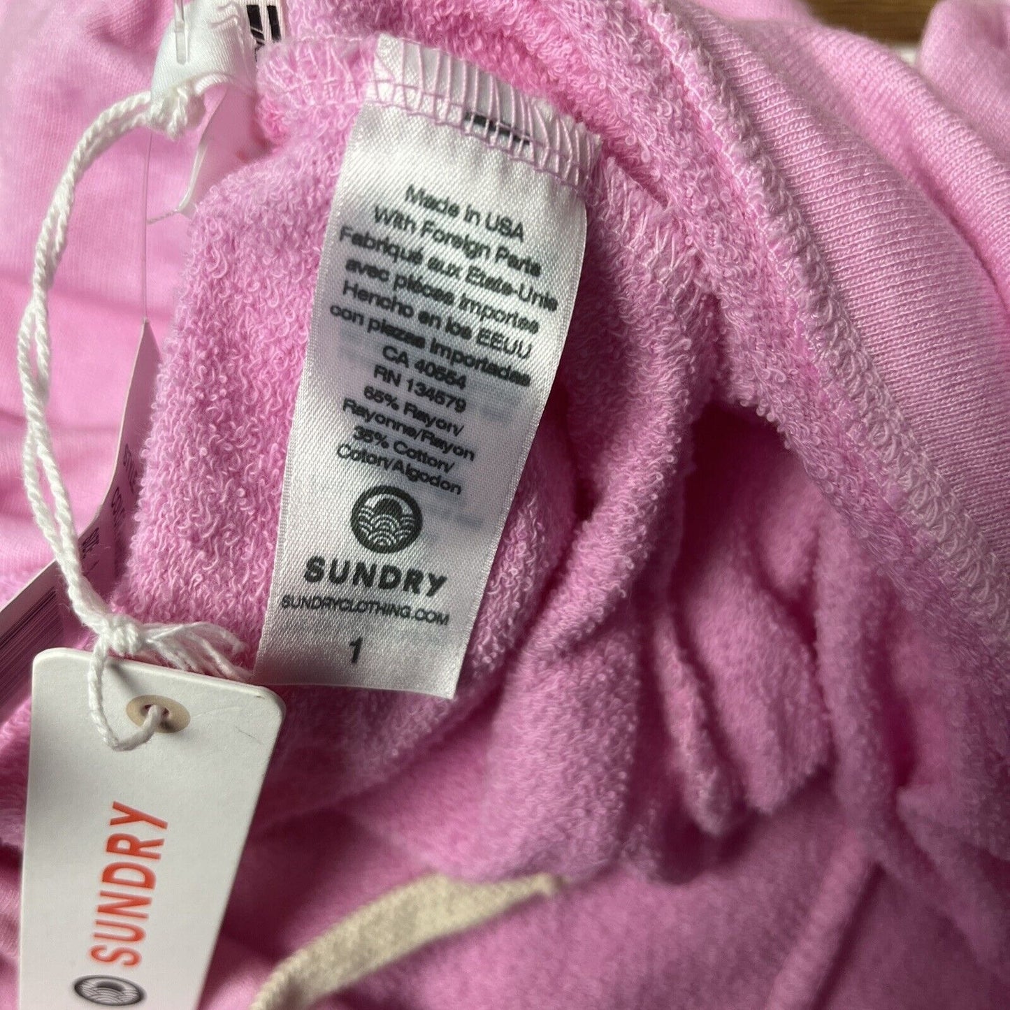 Sundry Womens Pink Tie Dye Joggers Comfortable Sweatpants Loungewear Size 1