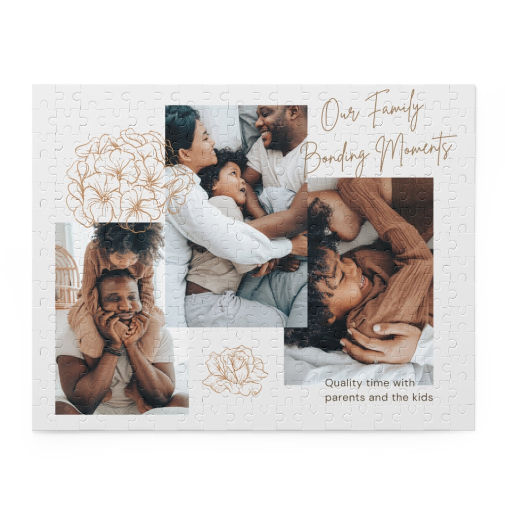 Our family bonding moments personalized picture gift Puzzle