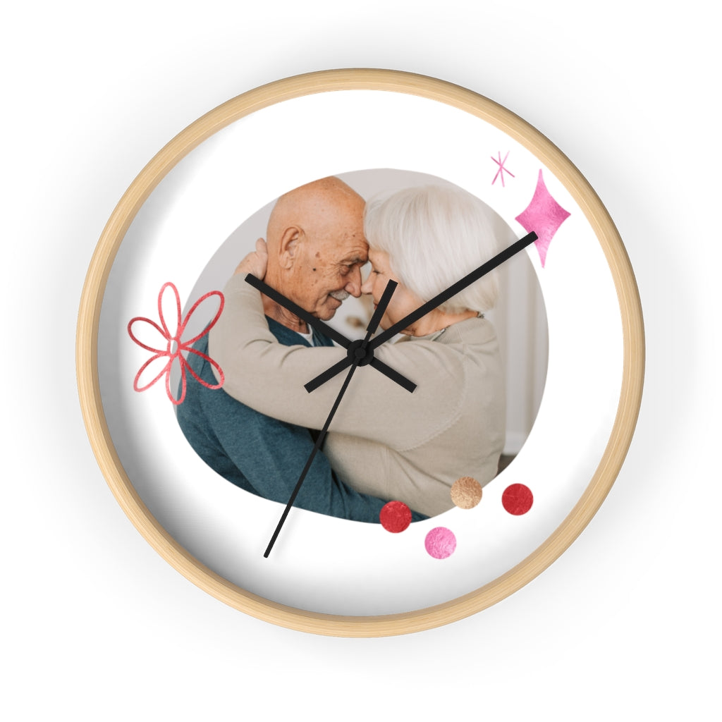 Custom grandparents photo Wall clock