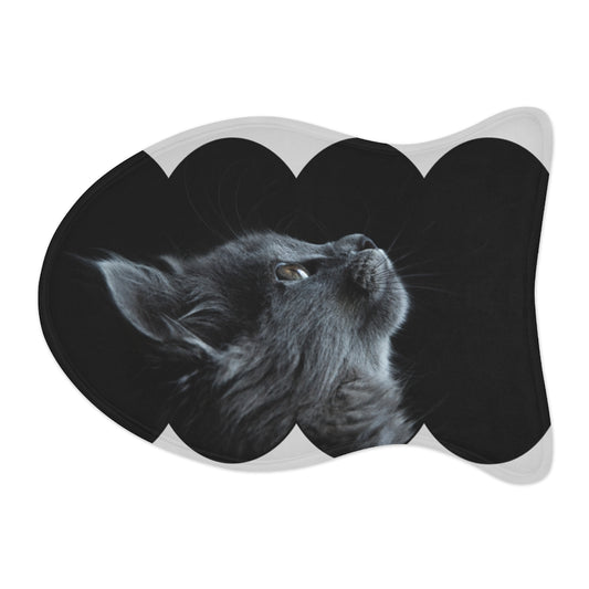 Custom photo black Pet Feeding Mats