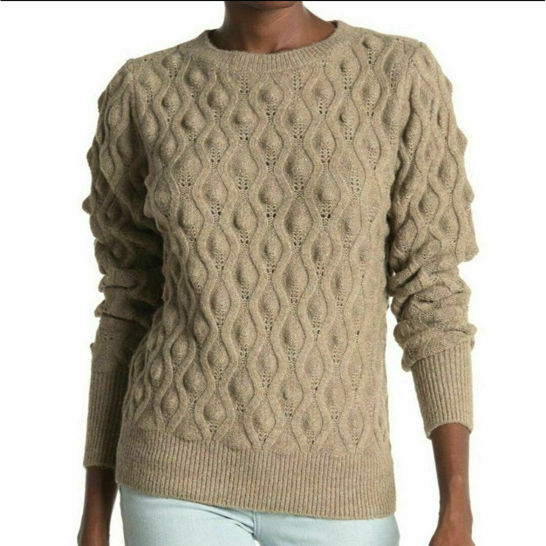 Sweet Romeo Sweater Hela Women’s Brown Gray Pullover Size XL Textured