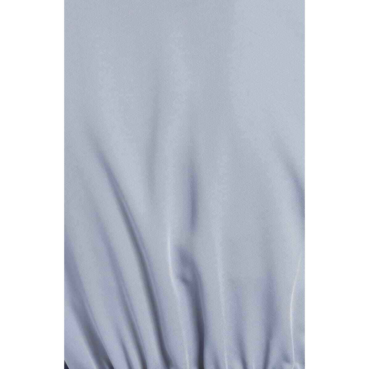 Charles Henry V-neck Long Sleeve Tie Waist Jumpsuit Medium, Slate Blue
