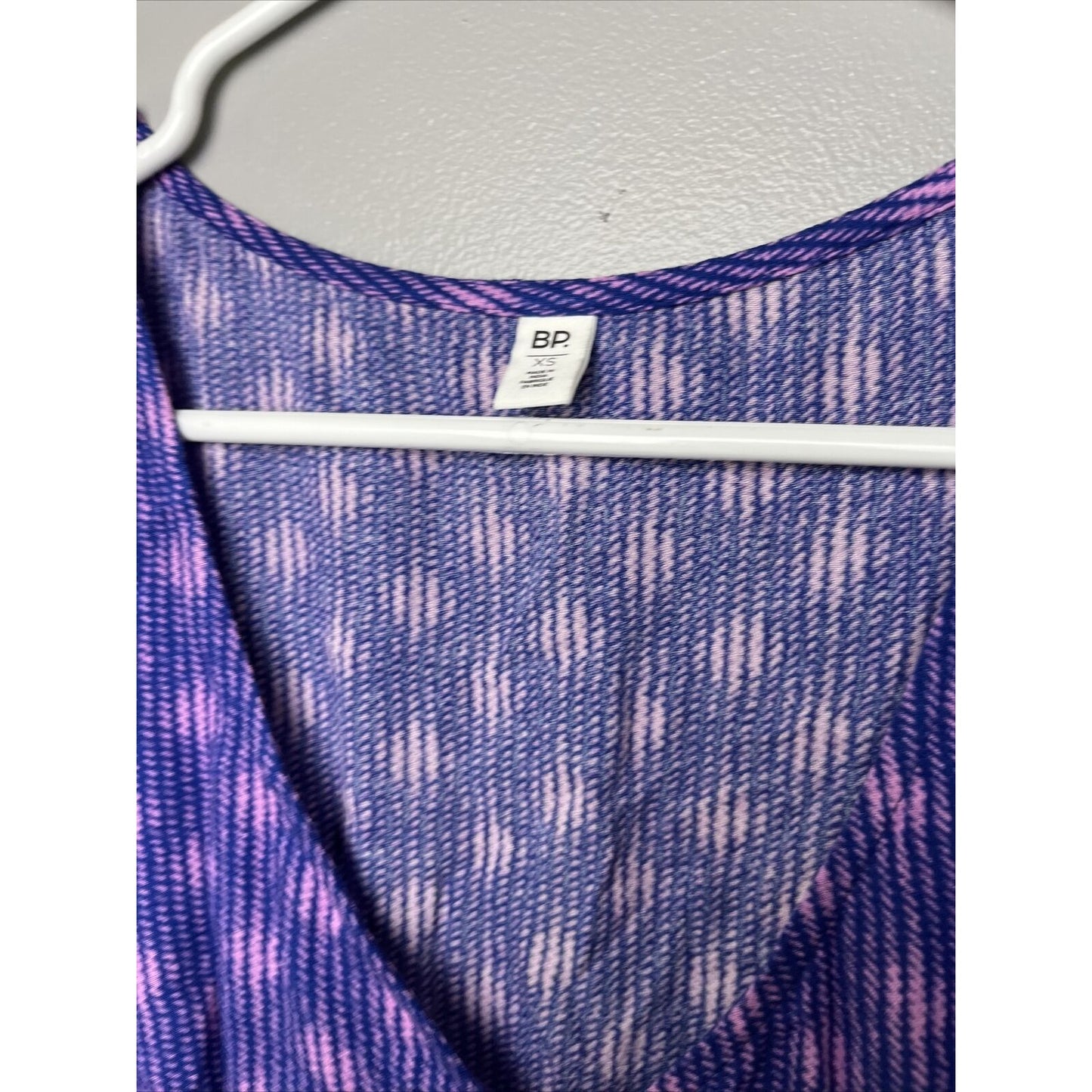 BP. Floral Print Flutter Sleeve Button Front V-Neck Skater Dress Blue Womens XS