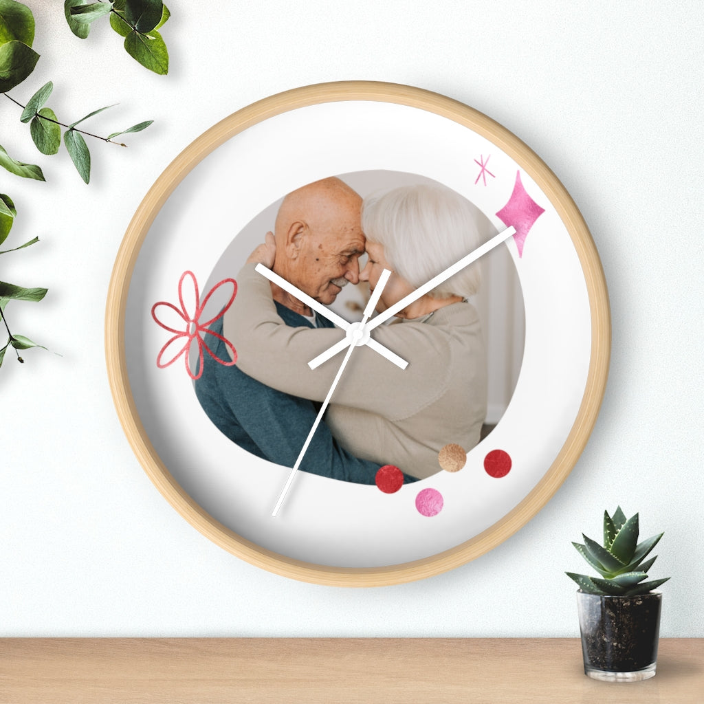 Custom grandparents photo Wall clock