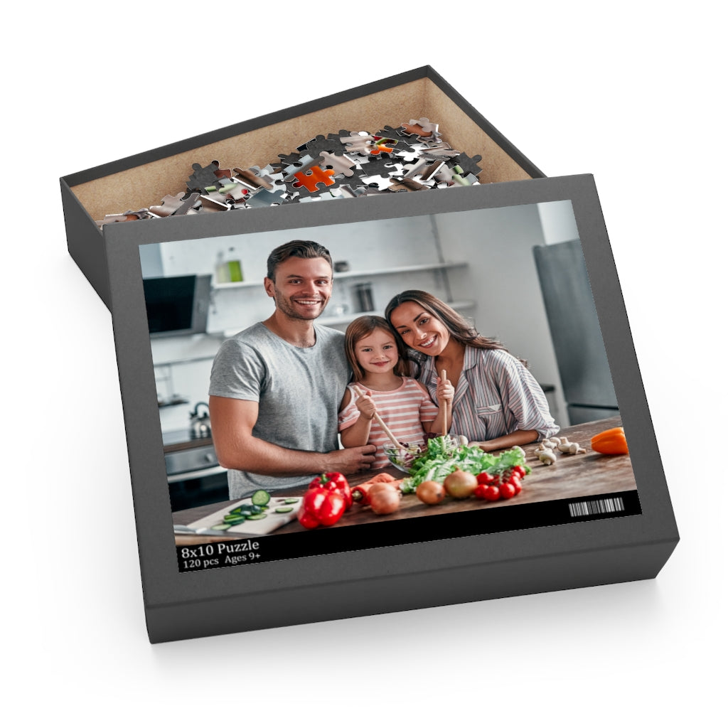 Personalized family picture kitchen Christmas gift Puzzle