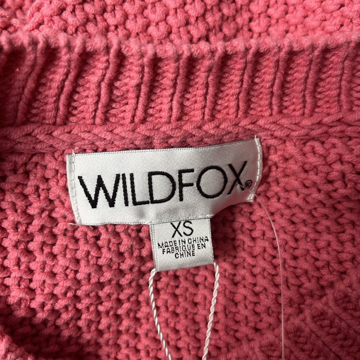 Wildfox Couture Women's French Rose Love Block Swinton Knitted Sweater Size XS
