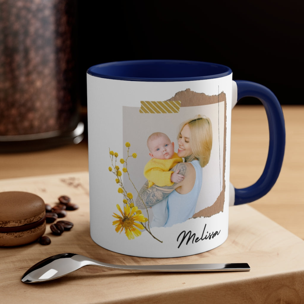 Custom printed mom and baby Accent Coffee Mug, 11oz