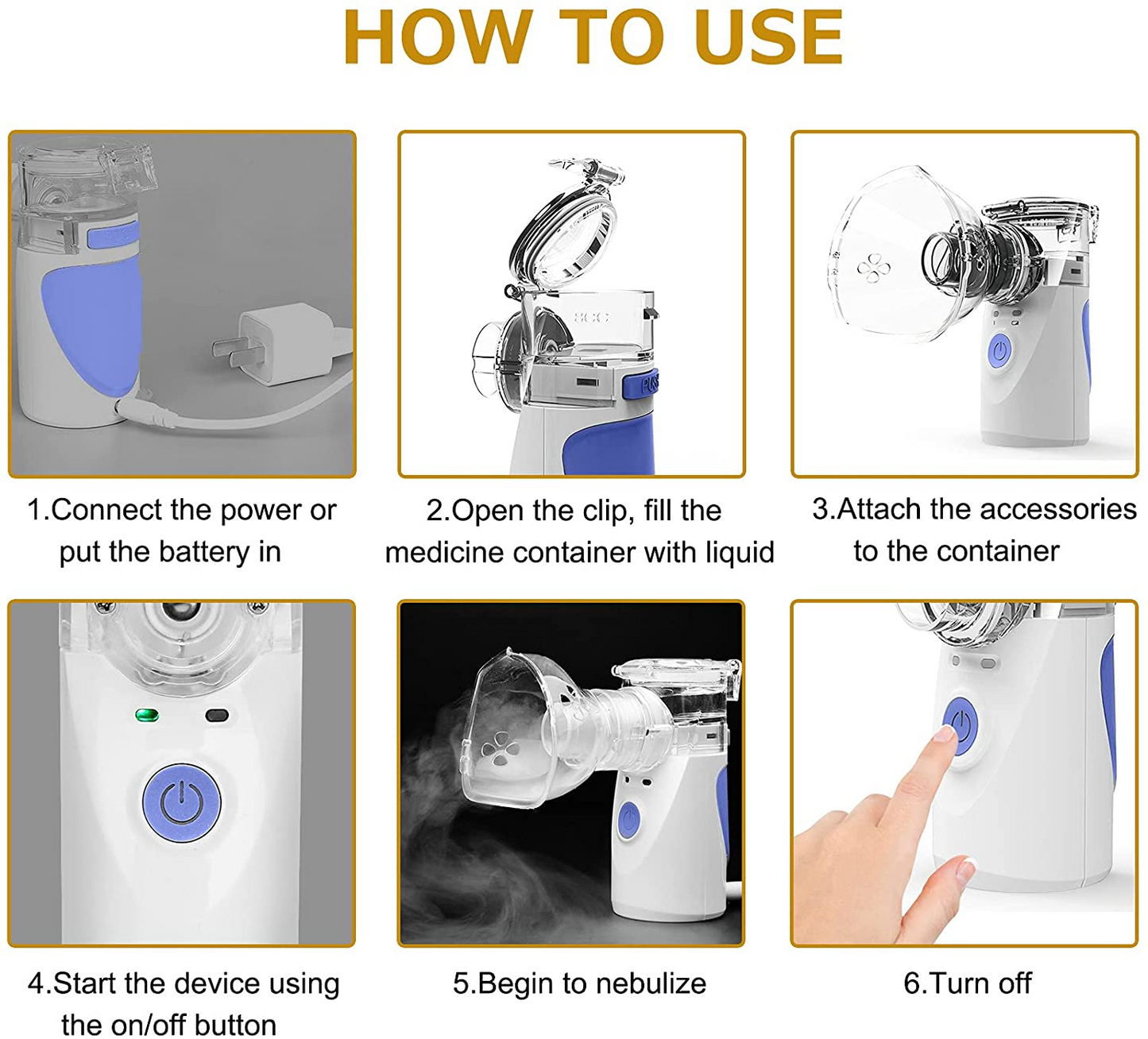 Aldricx® Ultrasonic Portable Nebulizer