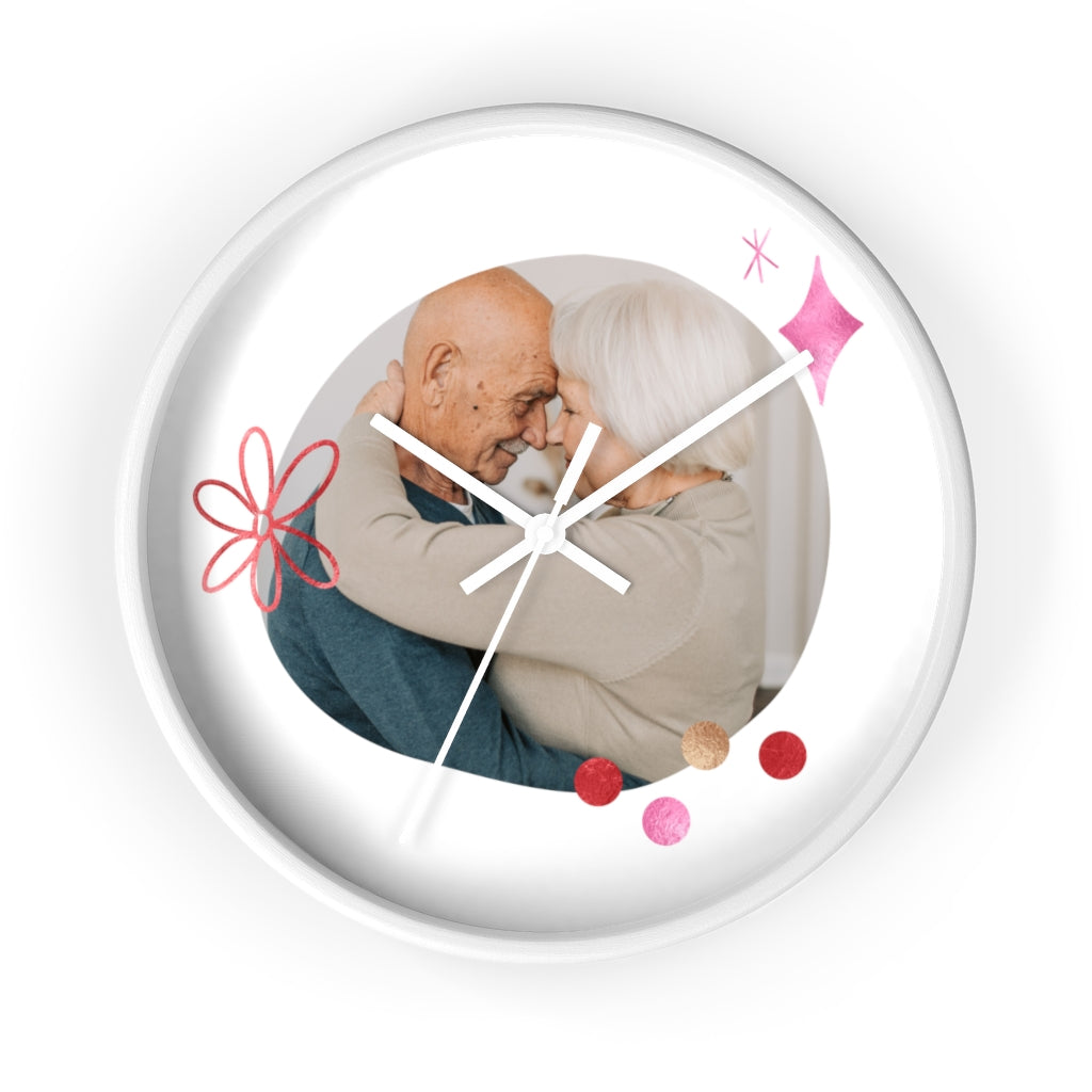 Custom grandparents photo Wall clock