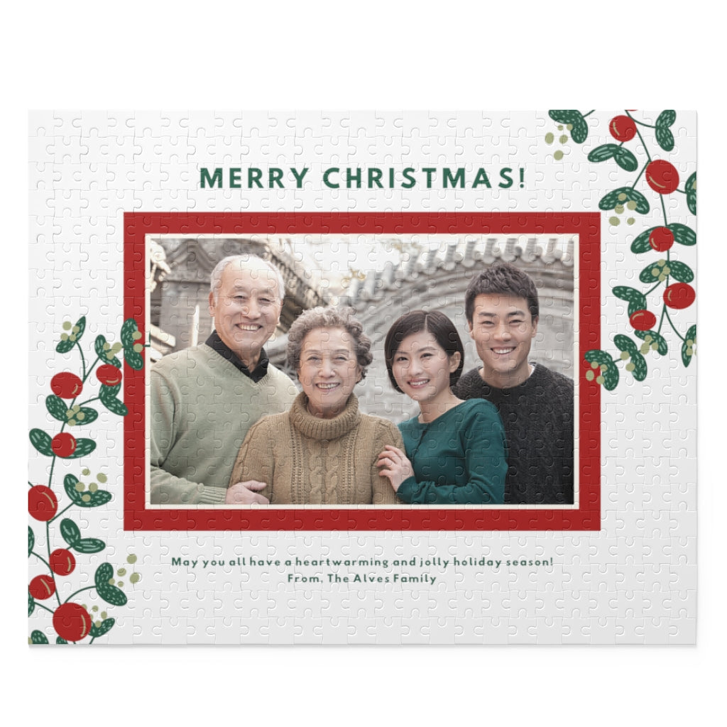 Family picture custom Merry Christmas Personalized Puzzle Photo Gift