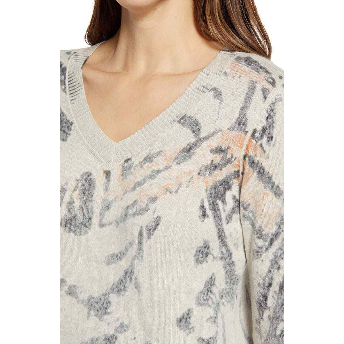 New Nic+Zoe M Foothill V-Neck Cotton Sweater Women's NWT