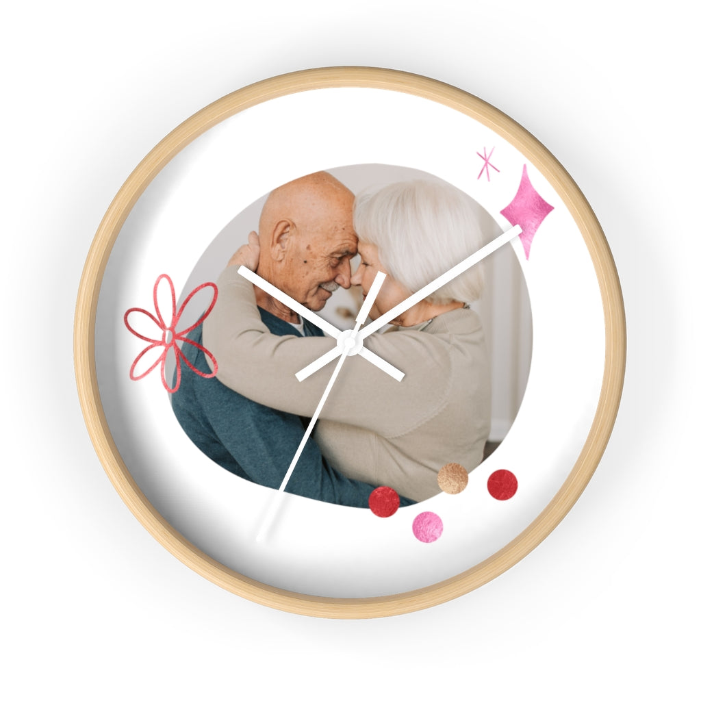 Custom grandparents photo Wall clock