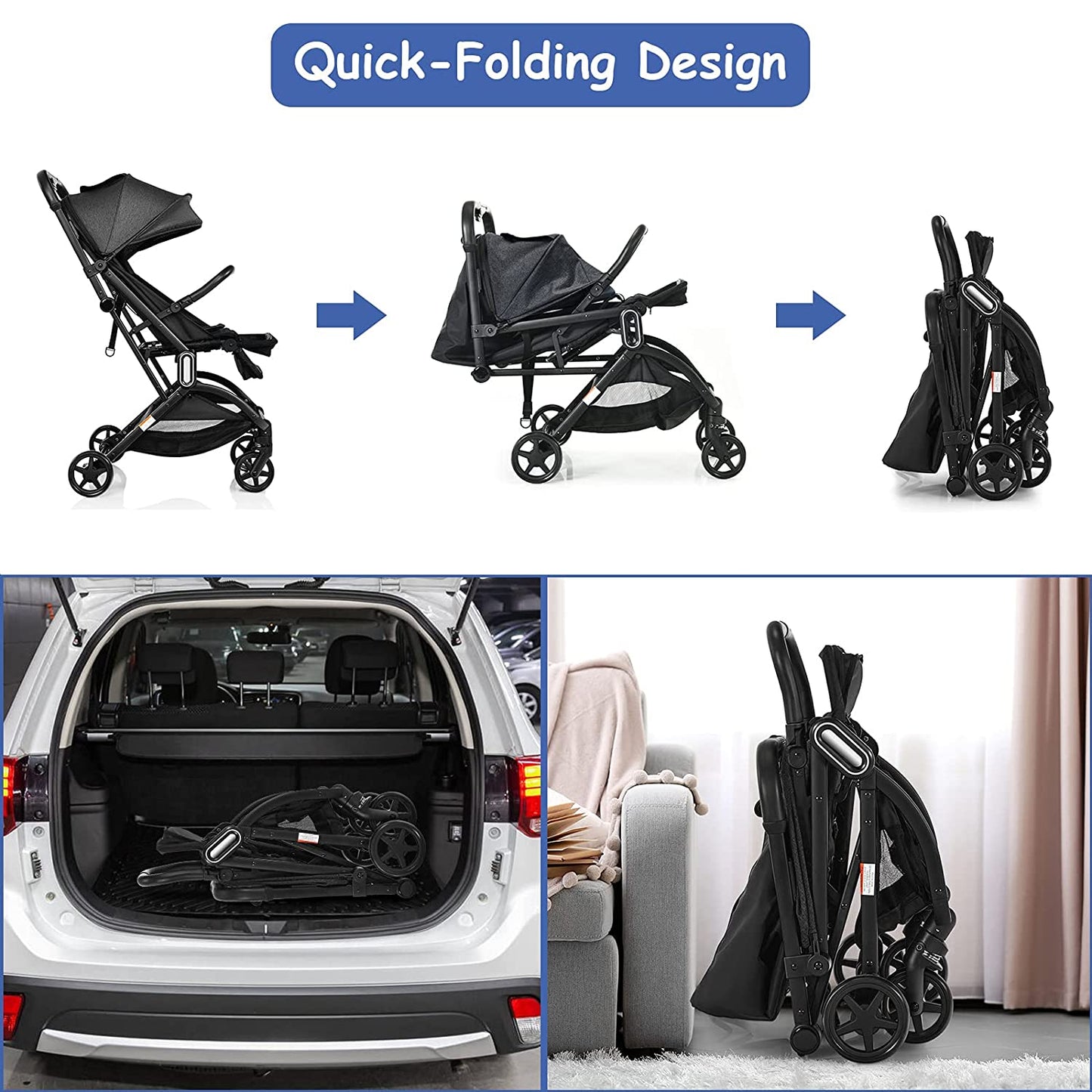 Peachy® Lightweight Baby/Infant Stroller