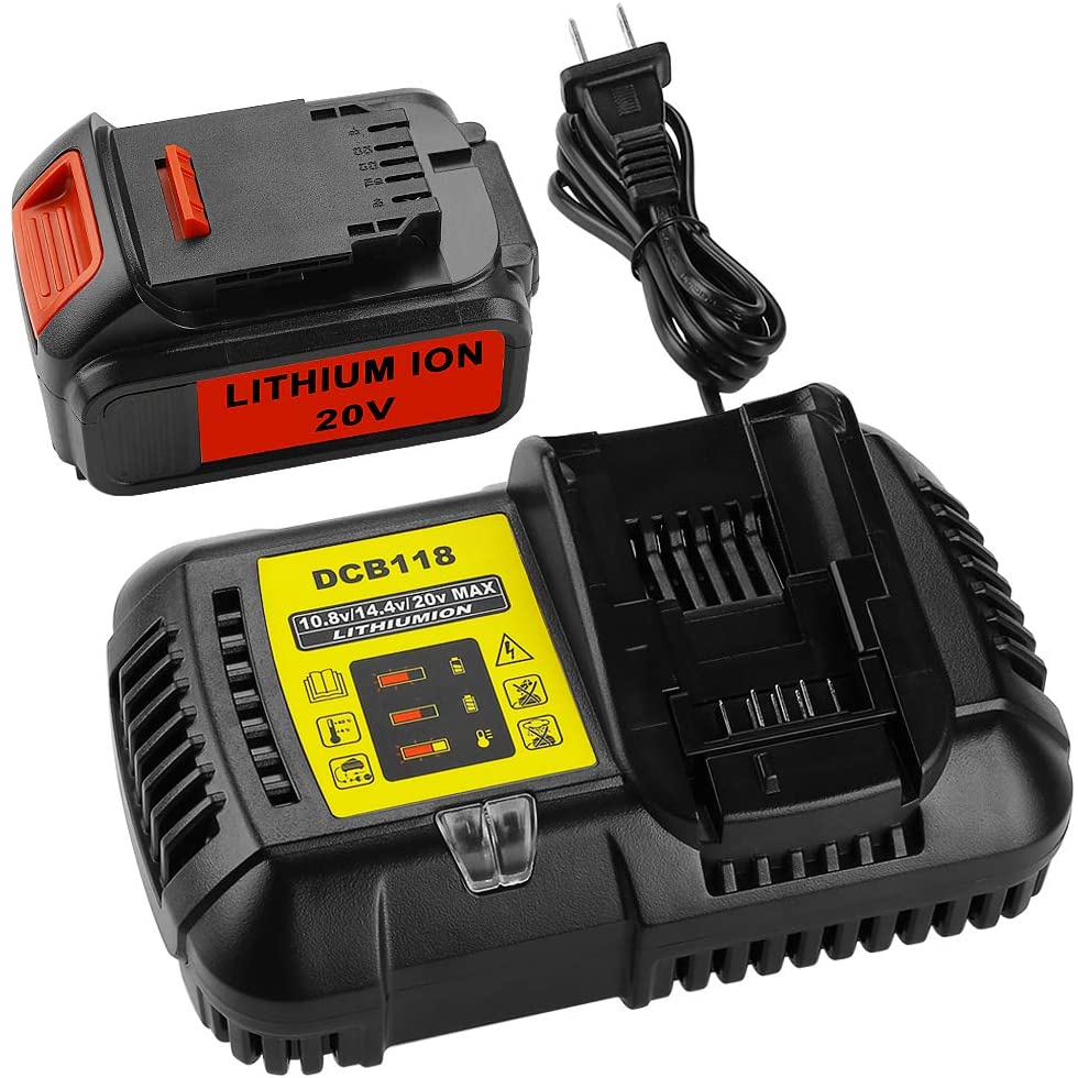 ANTRobut 5.0Ah Replacement for Dewalt 20V Battery and Charger Kit