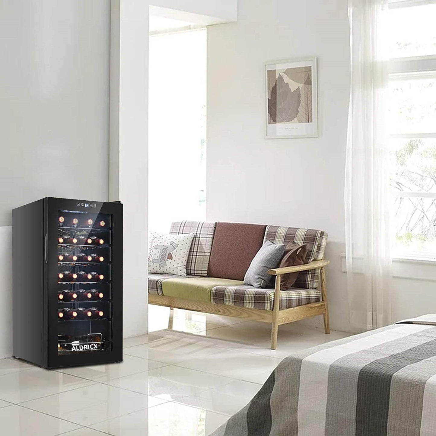 Aldricx® Wine Cooler Fridge 28 bottles Wine Chiller