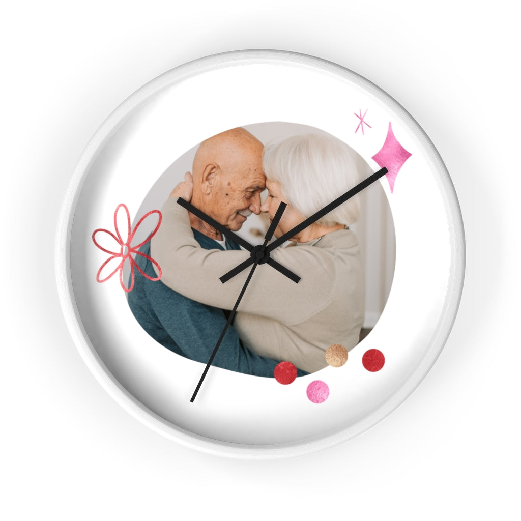 Custom grandparents photo Wall clock