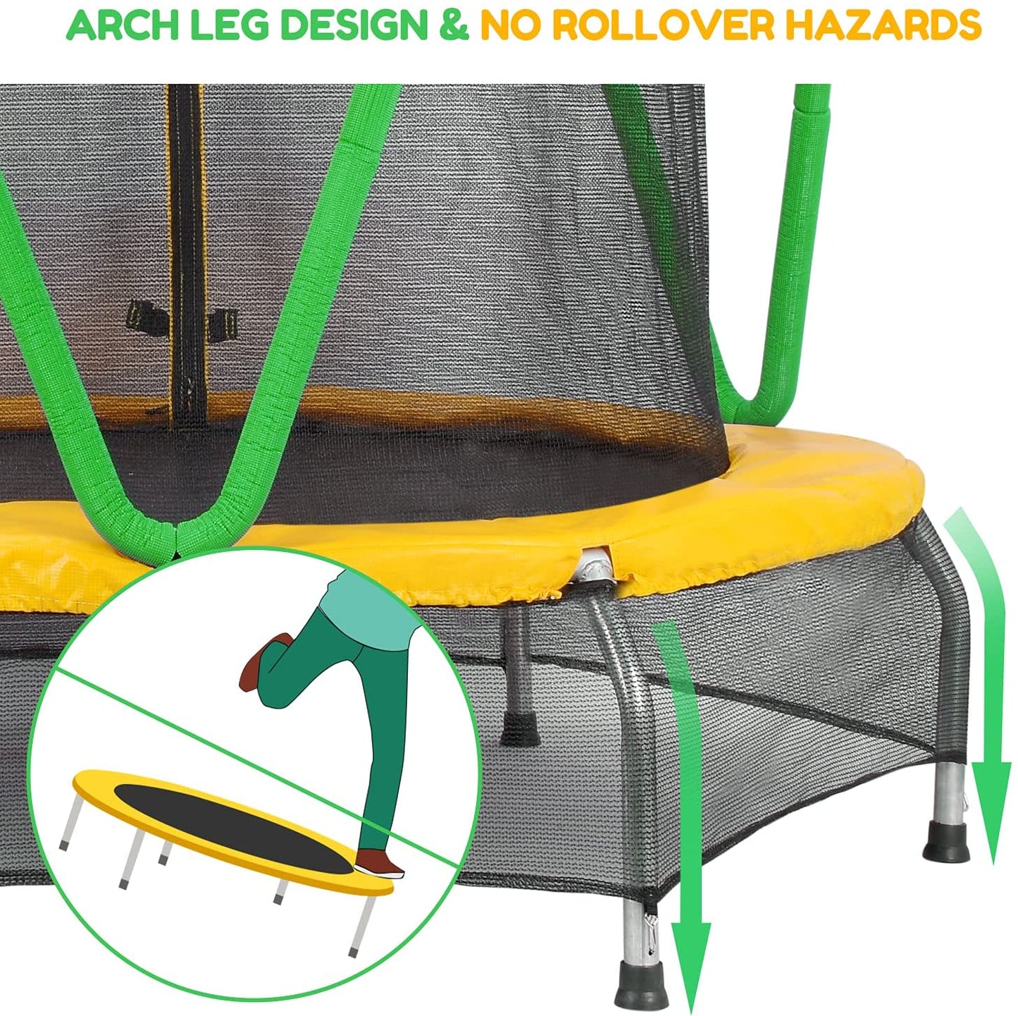 Peachy® Trampoline with Enclosure