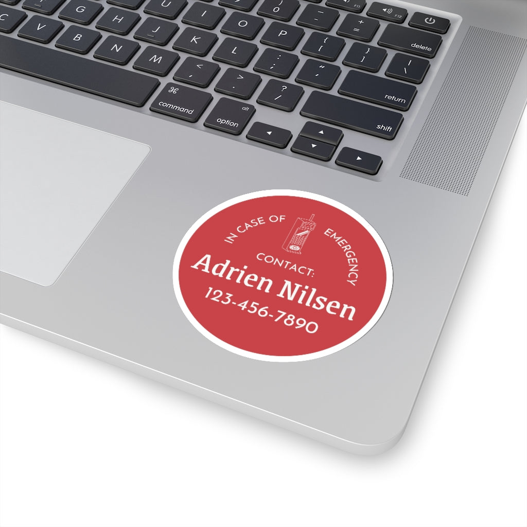Custom contact person Kiss-Cut Stickers