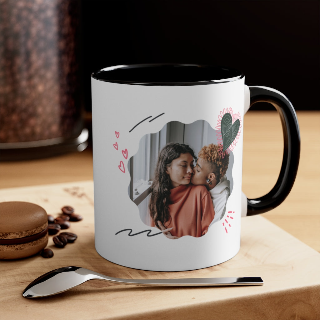 Custom romantic gift for couples Accent Coffee Mug, 11oz