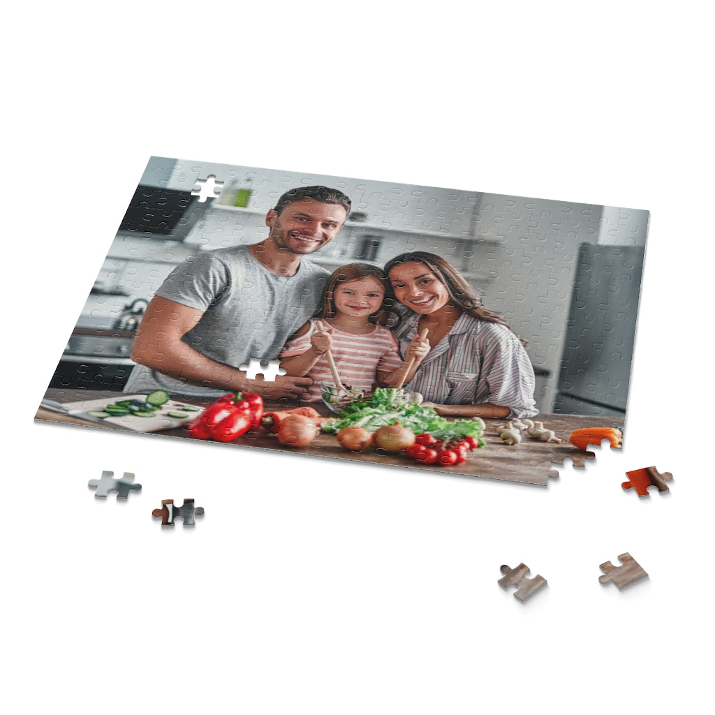 Personalized family picture kitchen Christmas gift Puzzle