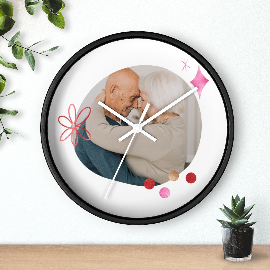 Custom grandparents photo Wall clock