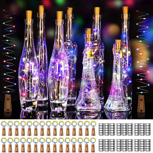 30 Pack Wine Bottle Led Lights with Cork for halloween, weddings and christmas