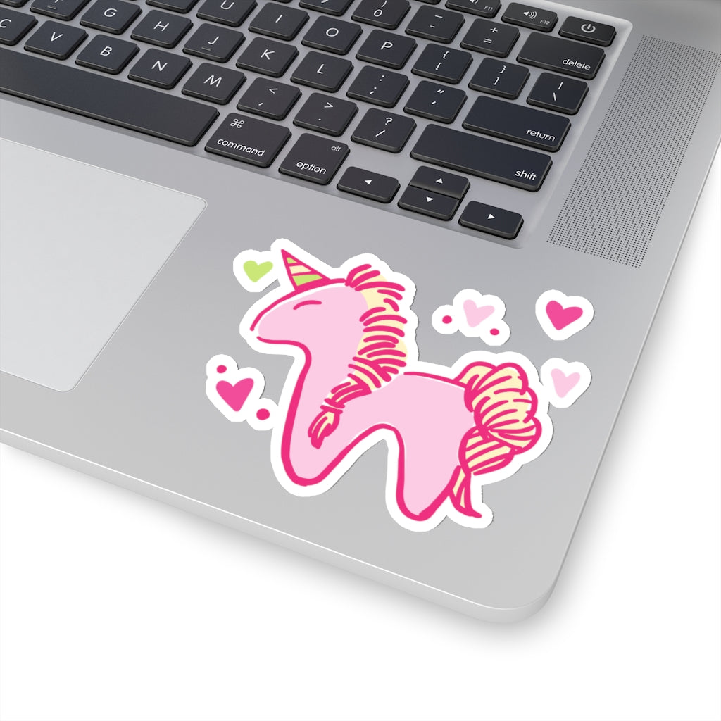 Unicorn pink Kiss-Cut Stickers