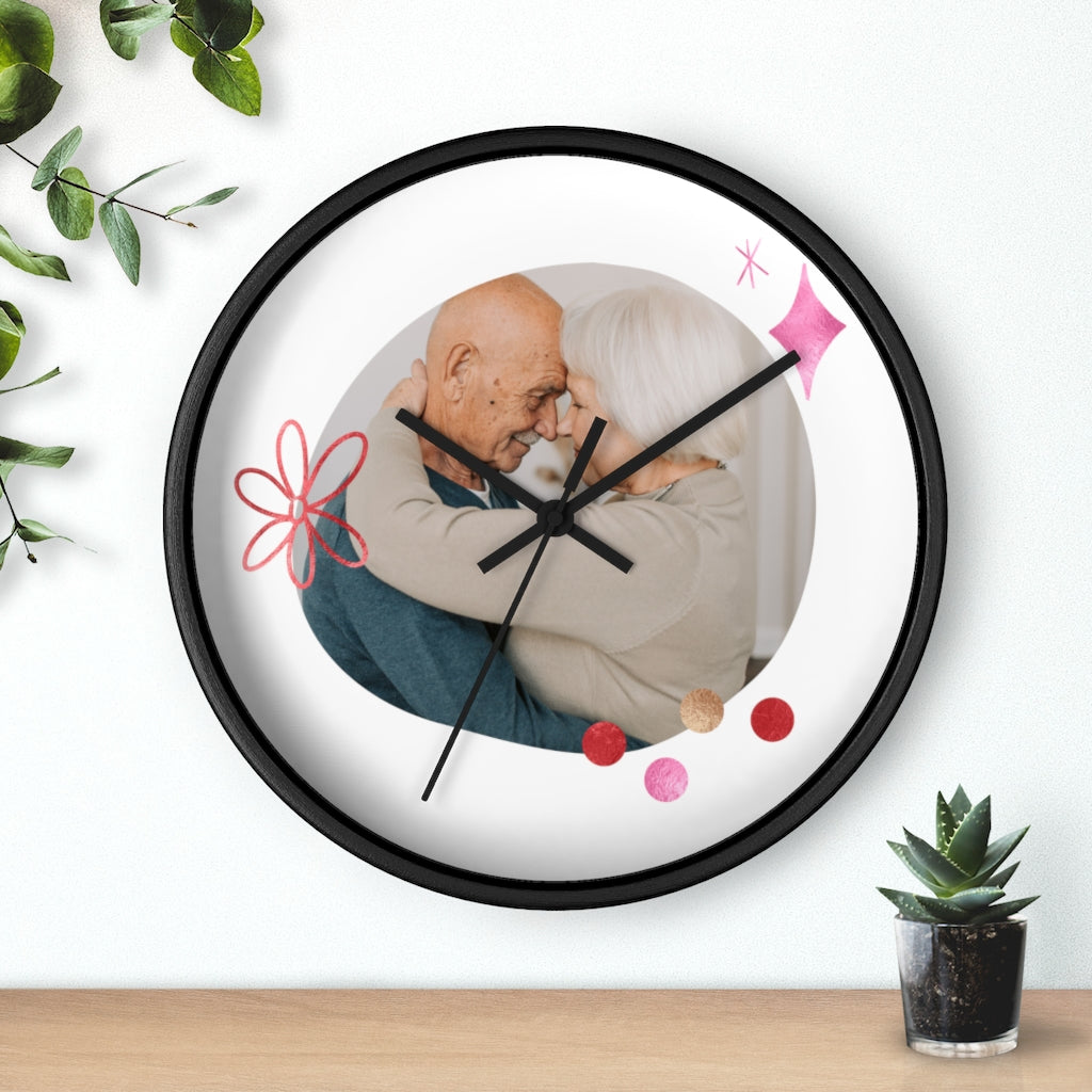 Custom grandparents photo Wall clock