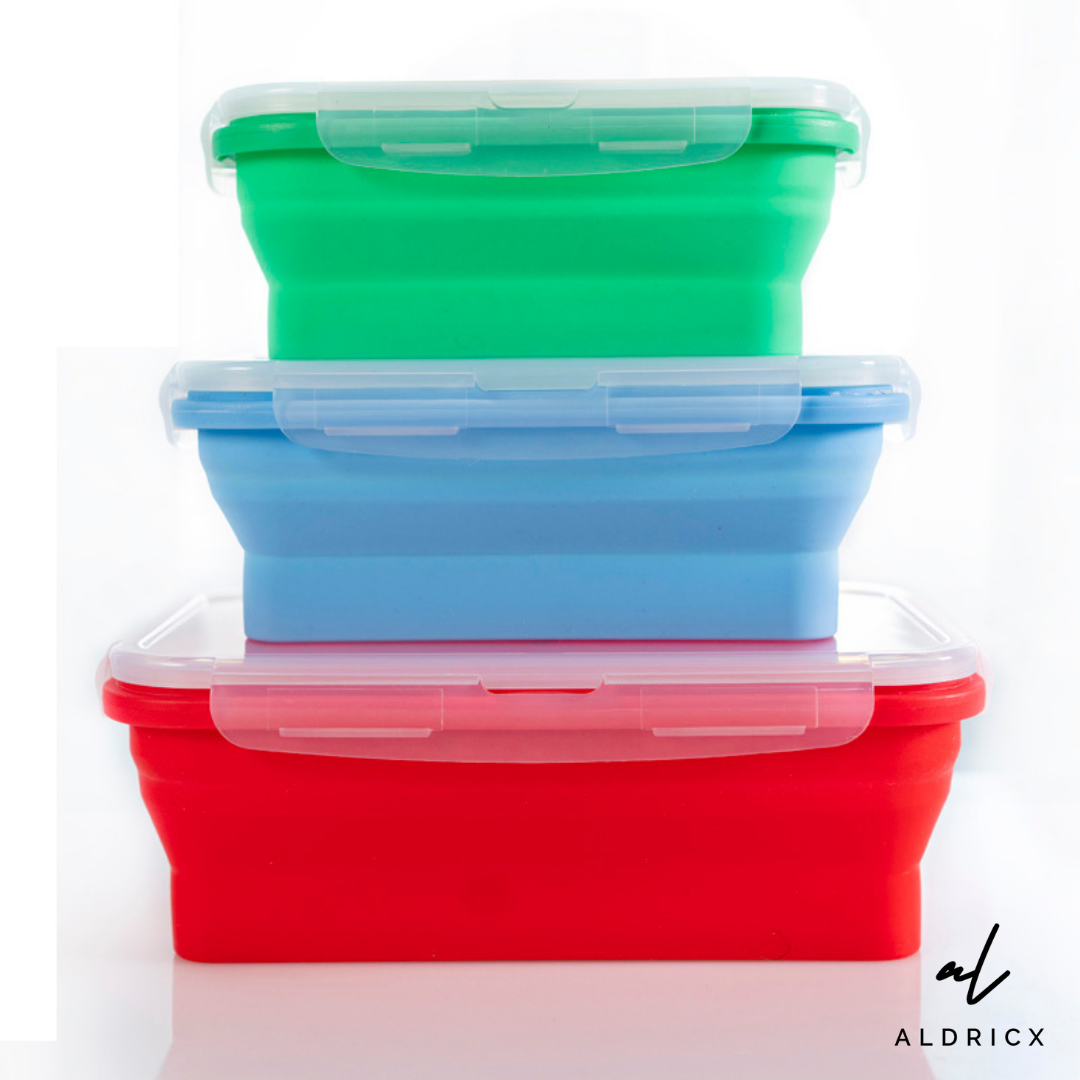 Aldricx® Silicone lunchbox collapsible food storage containers