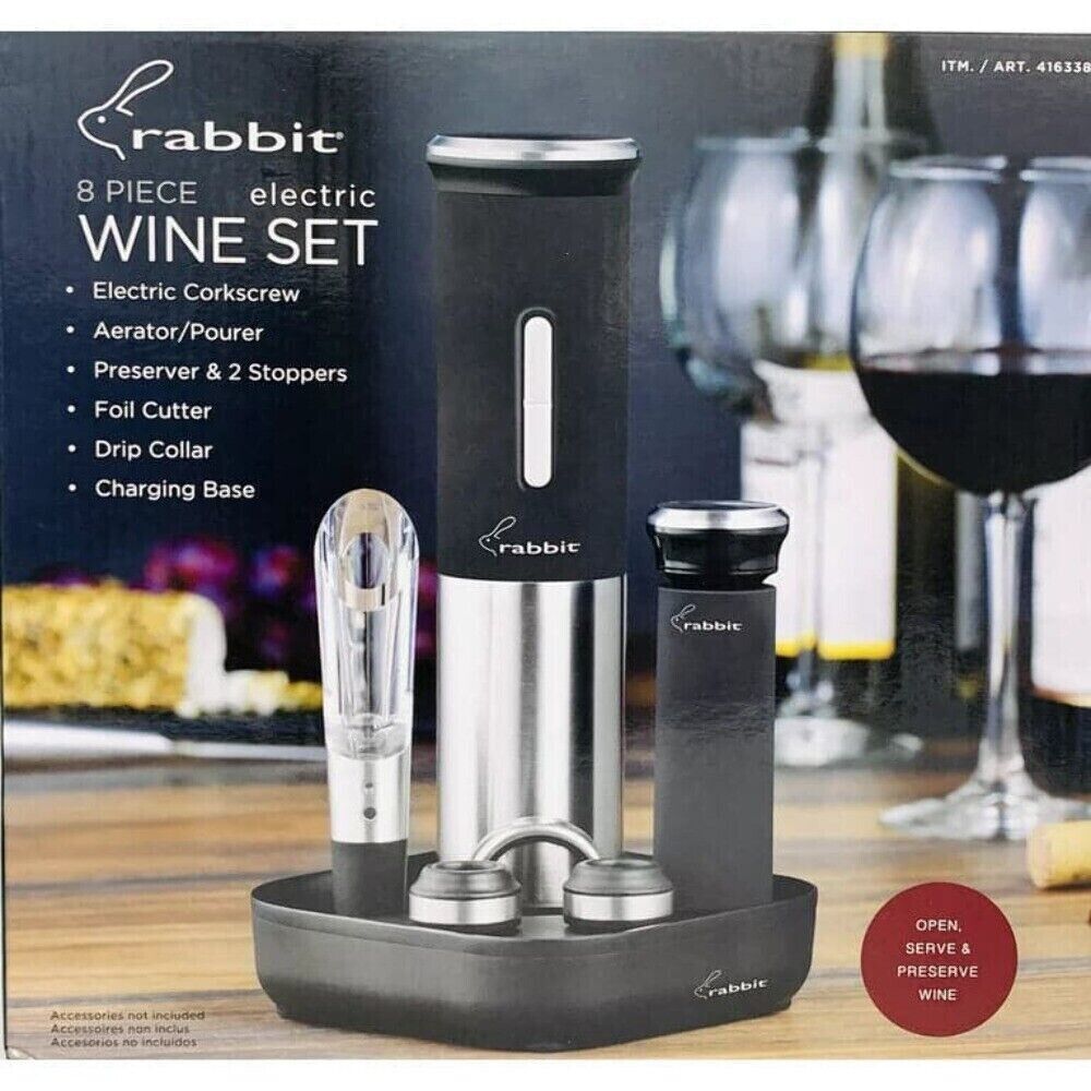 Rabbit Electric Wine Opener Set, 8-piece