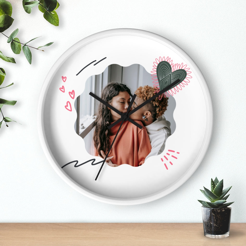 Custom Couple Photo Wall clock