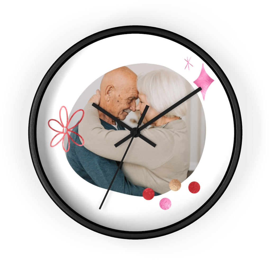 Custom grandparents photo Wall clock