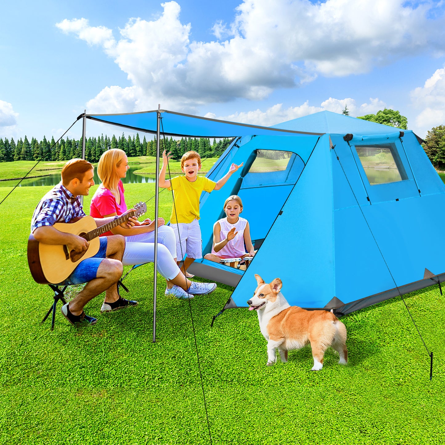Heavy Duty 6 Person Large Outdoor Family Size Camping Tent