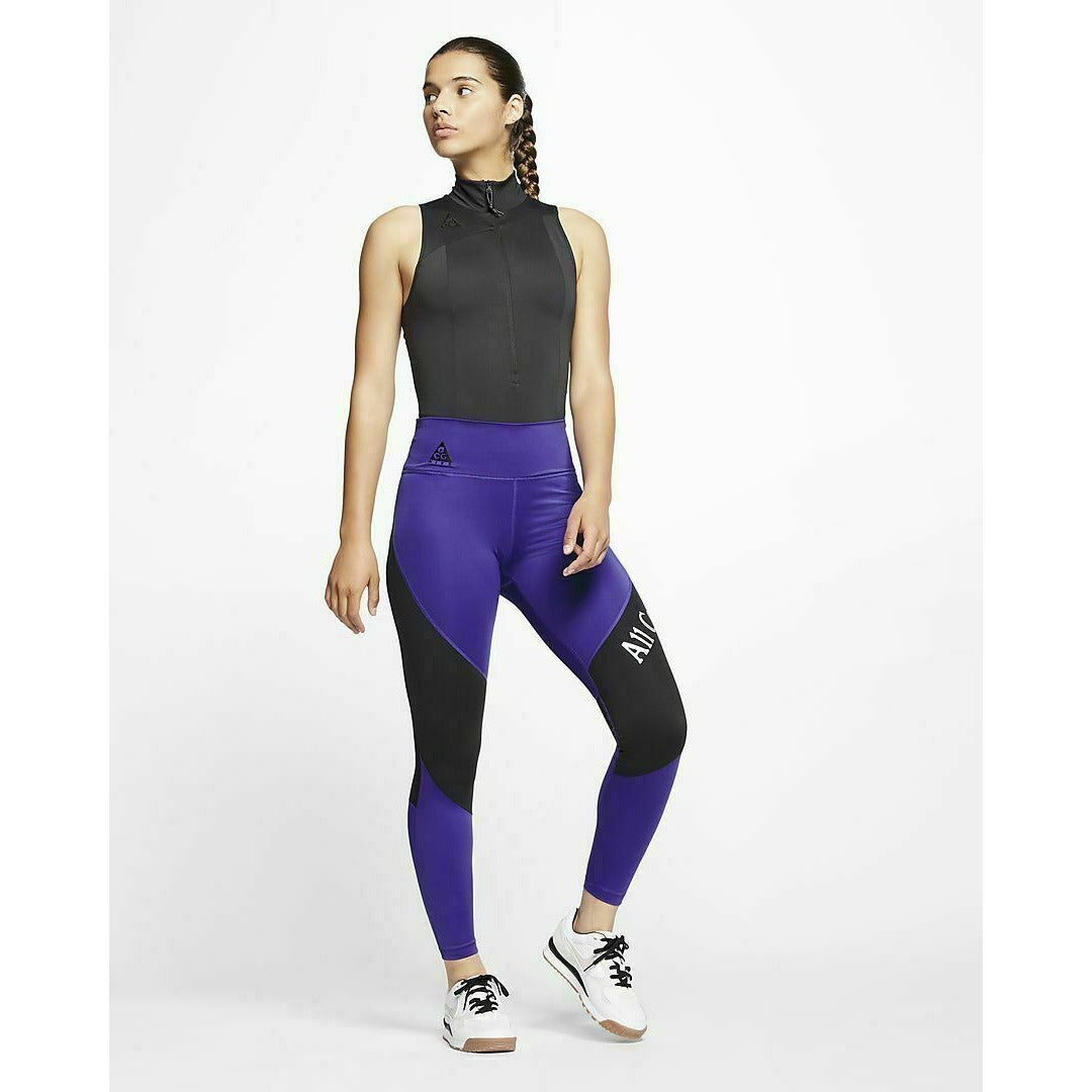 NWT Nike ACG TIGHTS All Conditions Gear VIOLET BLK Yoga Gym CK6872 $90 Womens S