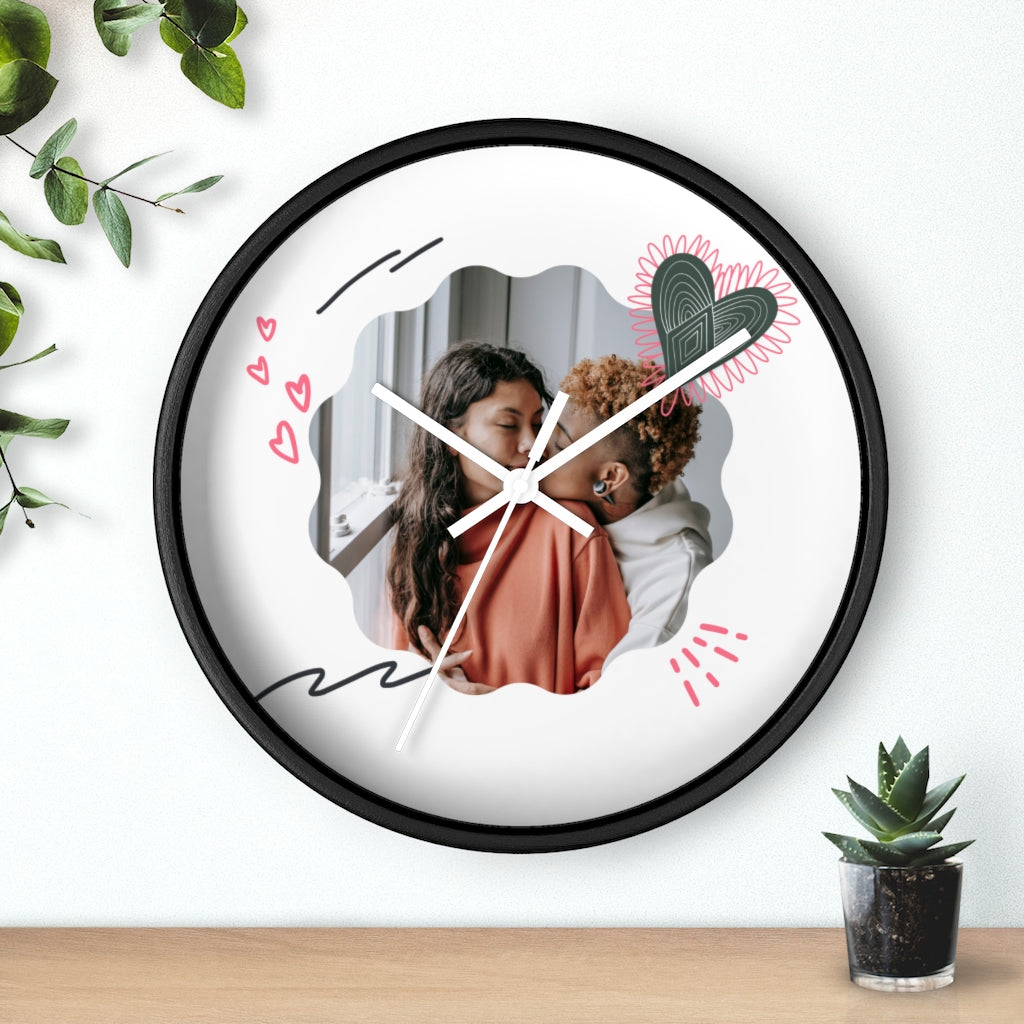 Custom Couple Photo Wall clock