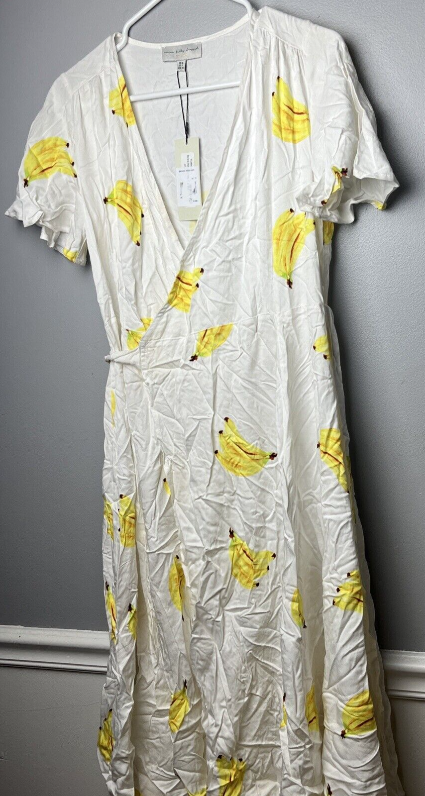 Never Fully Dressed Banana Midi Wrap Dress Size 2 NWT