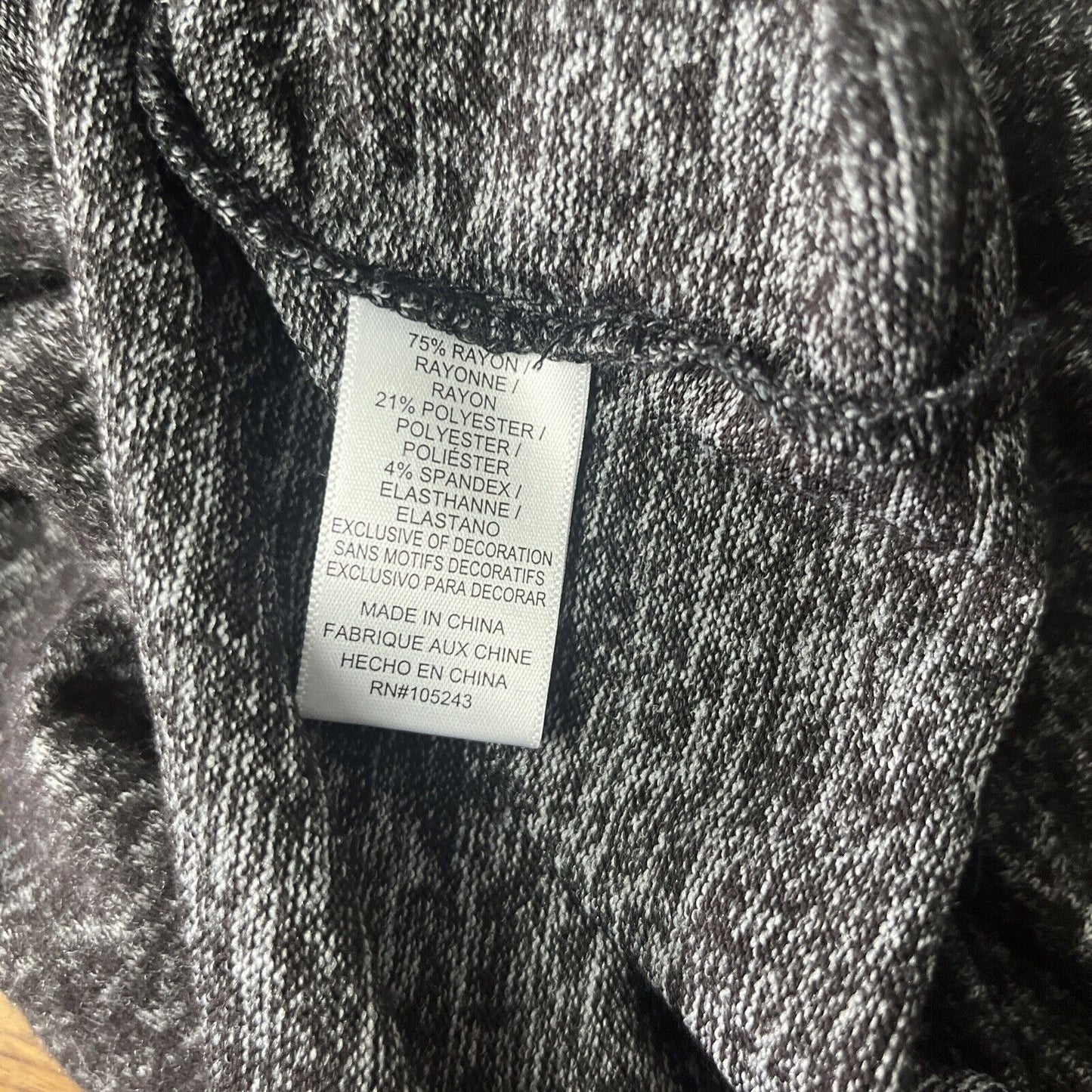 Bobeau Hacci Knit Top Size S Grey Criss Cross Back Lace Trim NWT