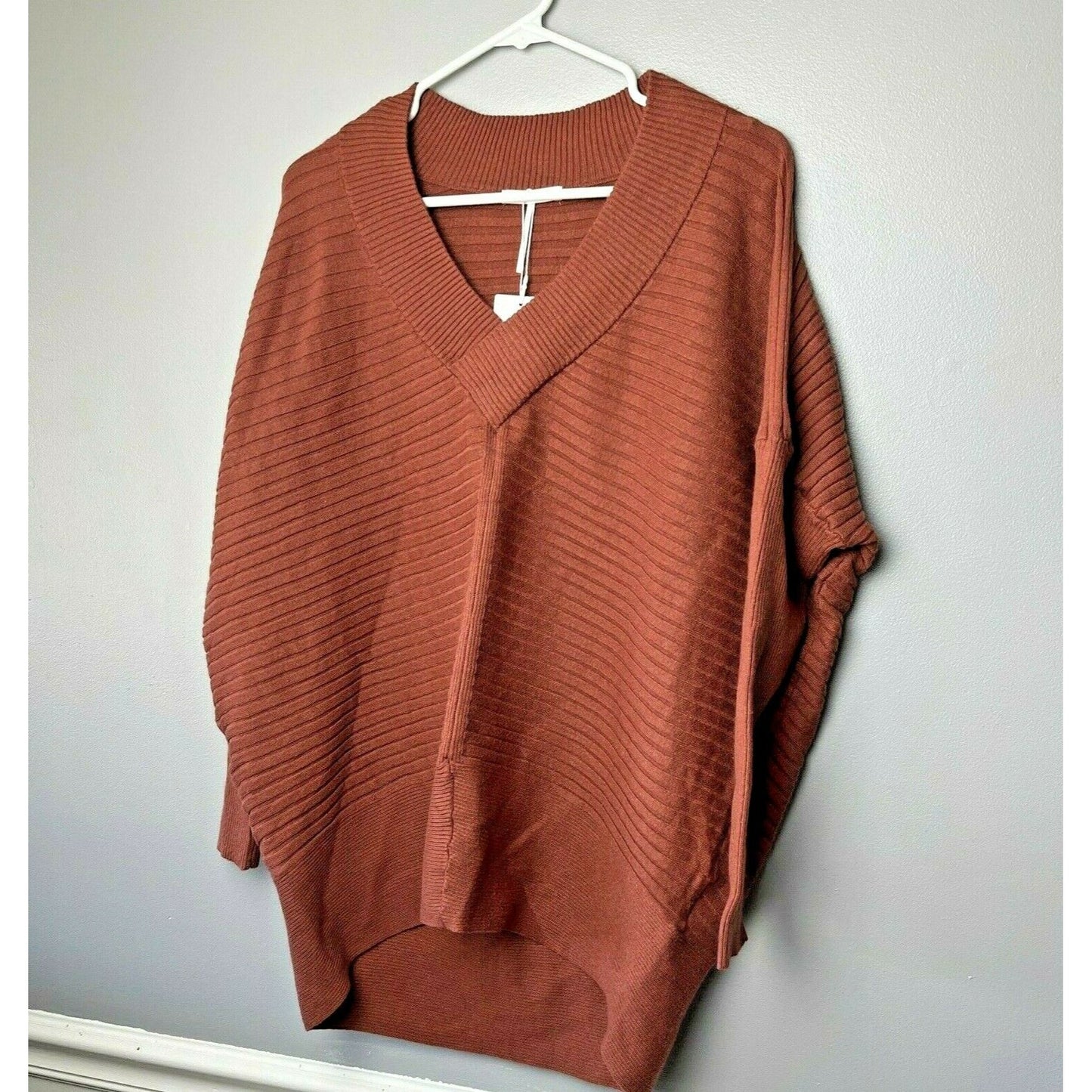 NWT Nordstrom Stitchdrop Crossover V-Neck  Sweater Women Size Small