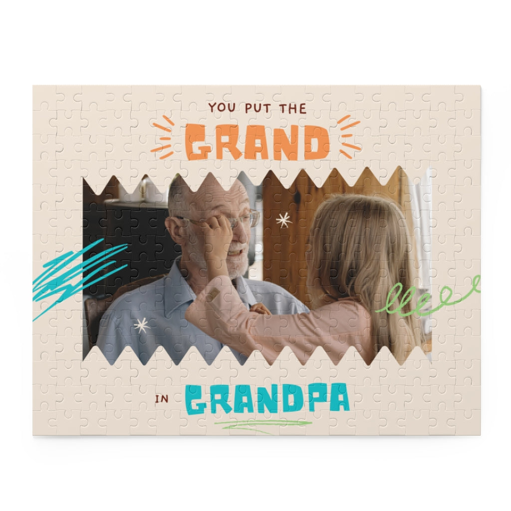 Personalized picture grandpa Puzzle Photo Gift