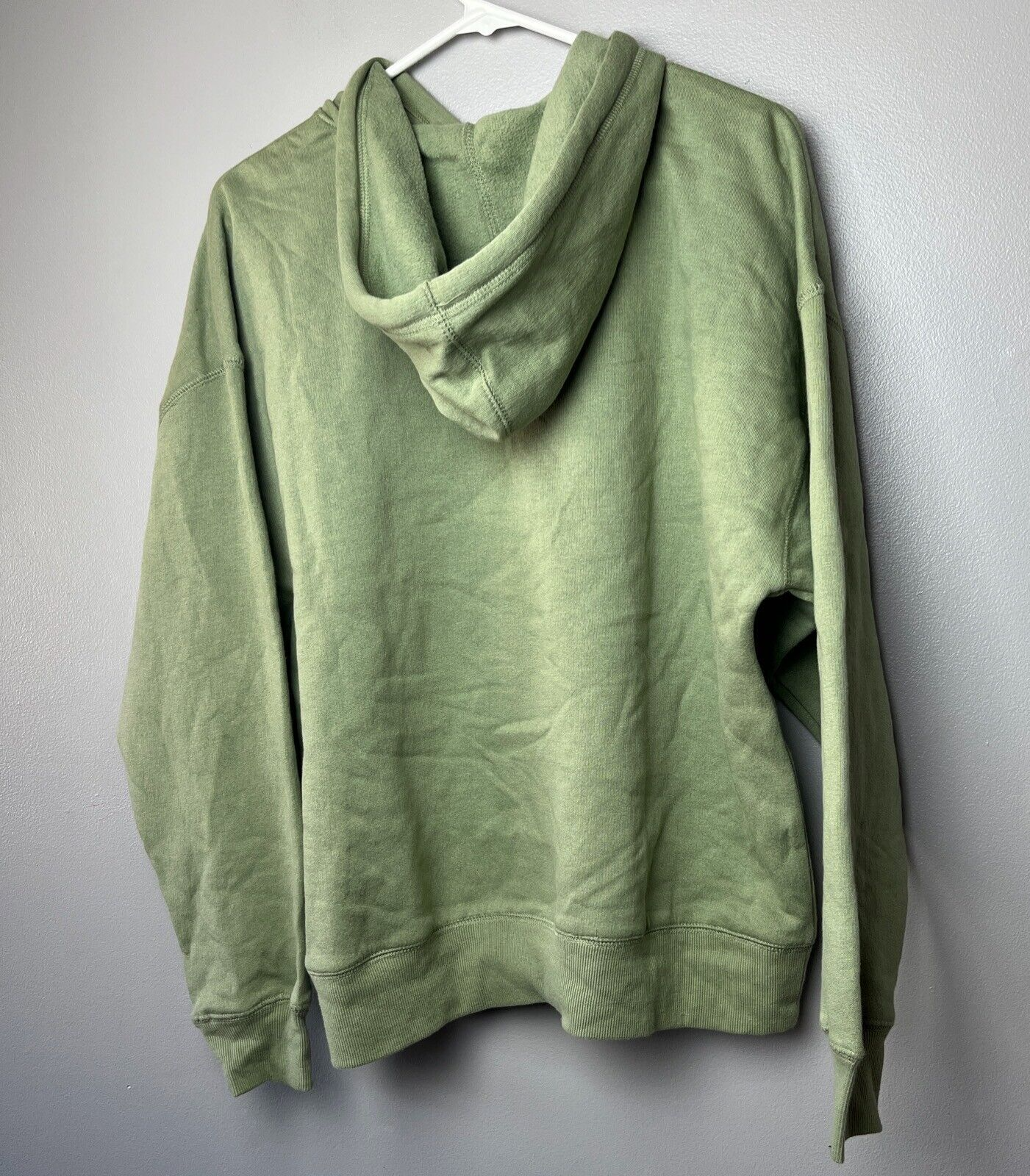NWT Abound Womens Colorblock Pullover Hoodie Green/White Size Small