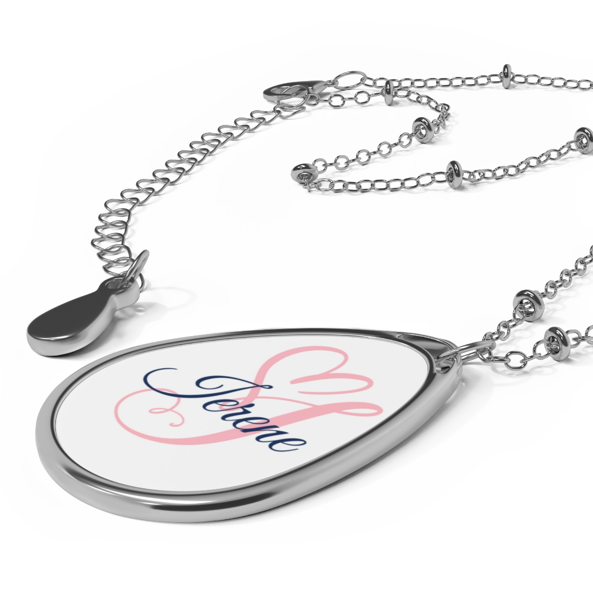 Custom Oval Necklace with Name, Picture or Monogram