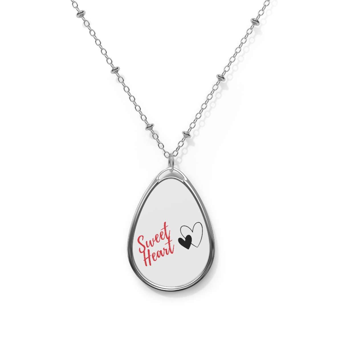 Custom Oval Necklace with Name, Picture or Monogram