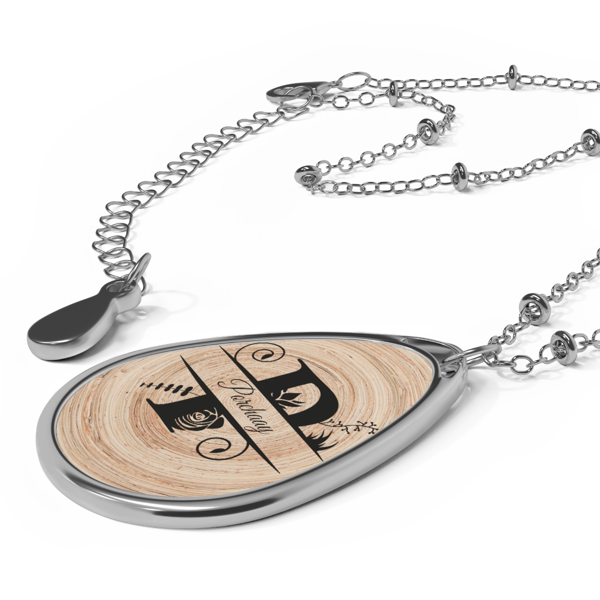 Custom Oval Necklace with Name, Picture or Monogram