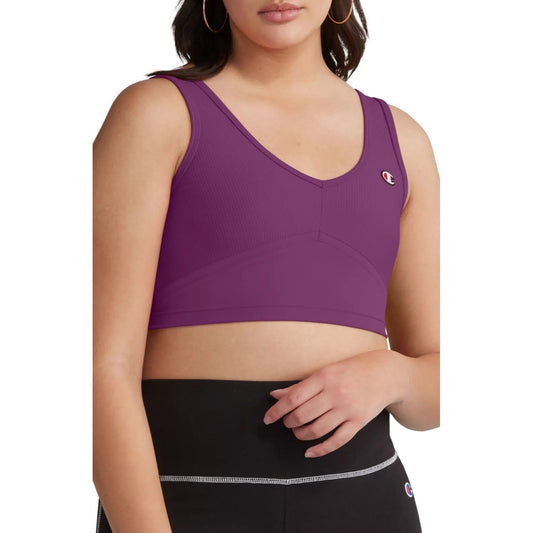 Champion women’s ribbed sports bra sz. M purple nwt