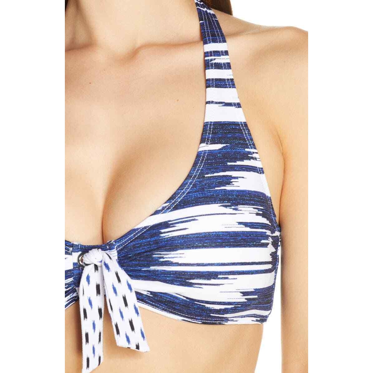 Women's Tommy Bahama Canyon Sky Halter Bikini Top Blue & White, Size Small
