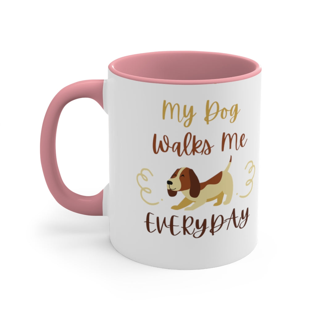 Dog walker Accent Coffee Mug, 11oz