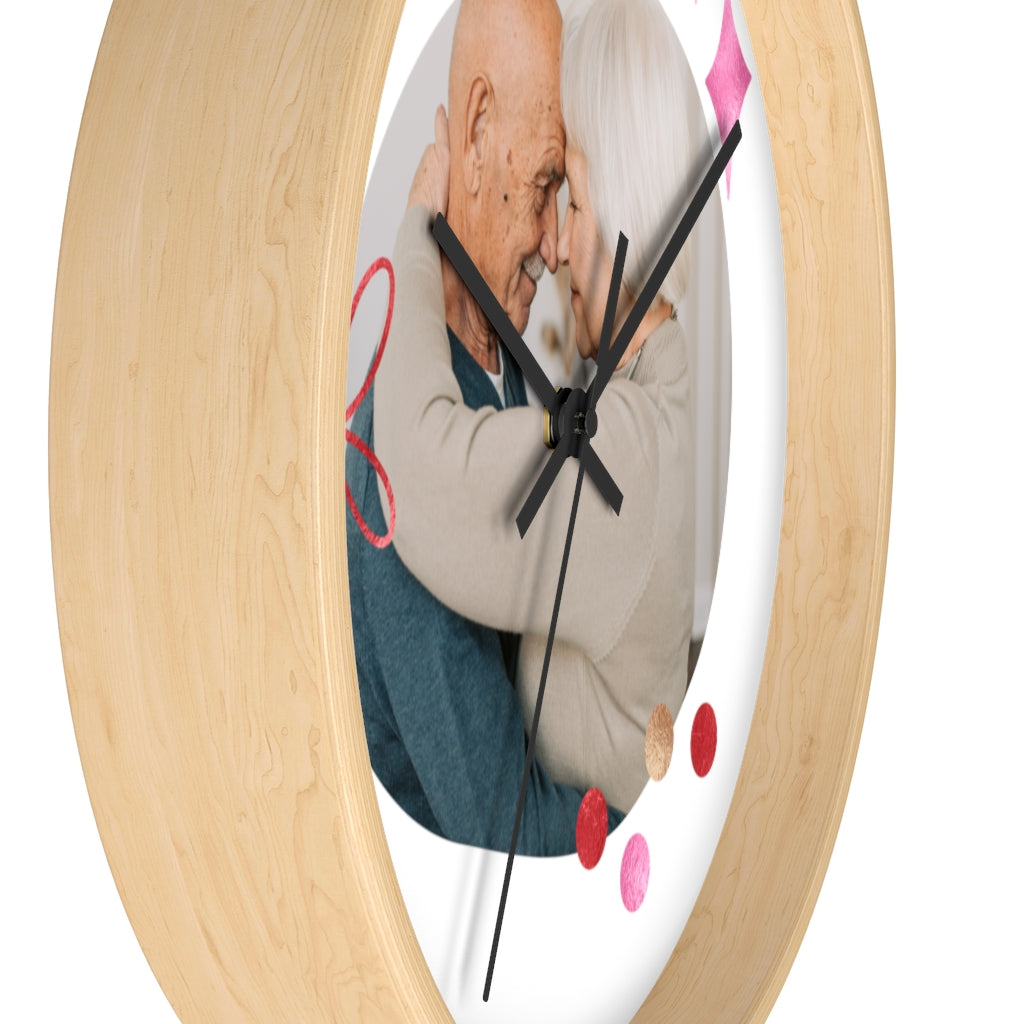 Custom grandparents photo Wall clock